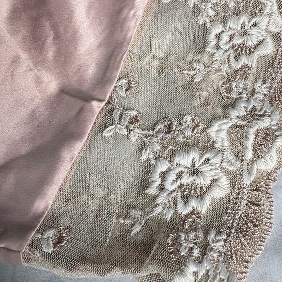 Flora Nikrooz Rosa Charmeuse Kimono Robe Women's sz Small Smokey Rose Pink - Picture 8 of 10